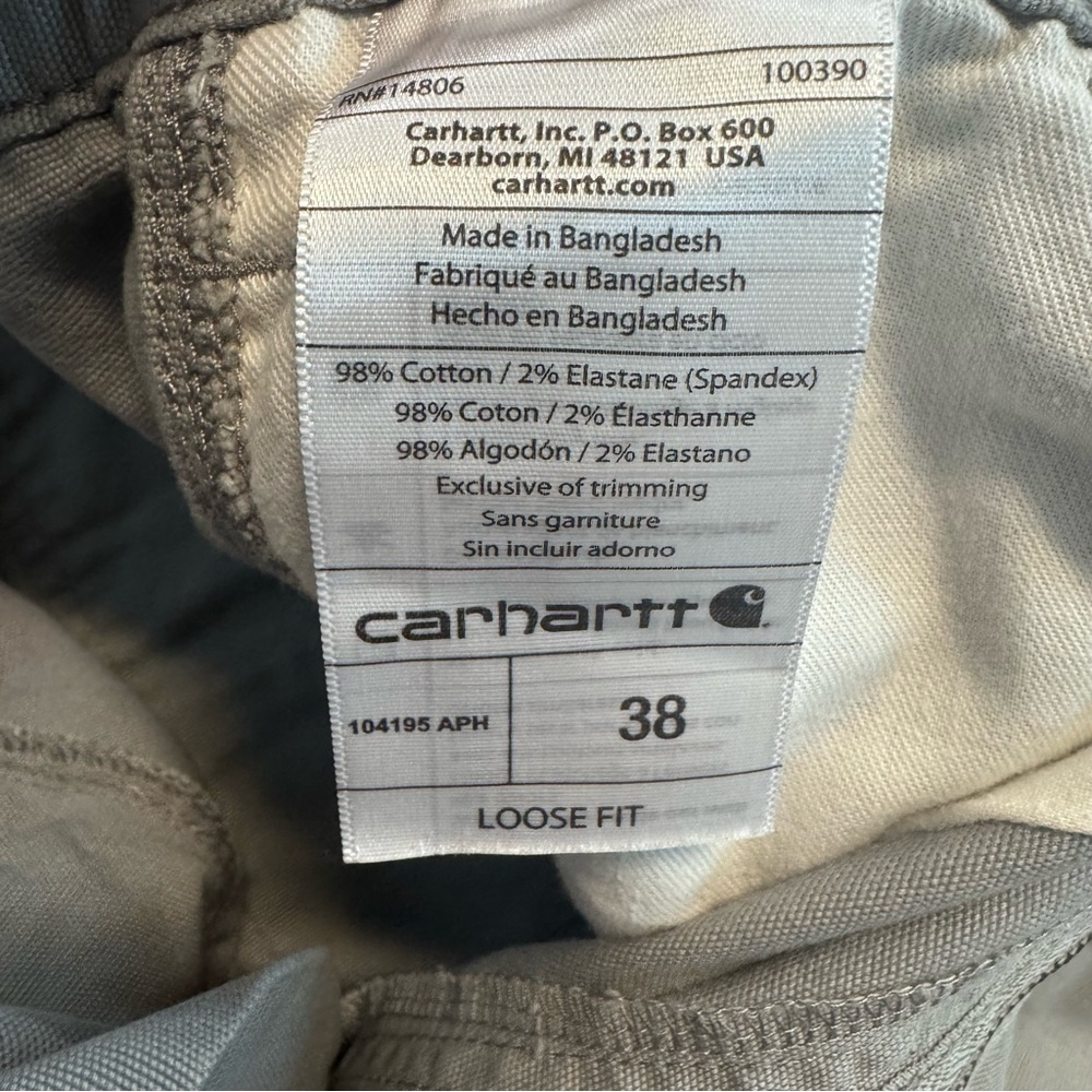 Carhartt Loose Fit Gray Utility Shorts Mens Sz. 38 - Picture 9 of 10